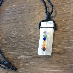 Chakra Selenite necklace